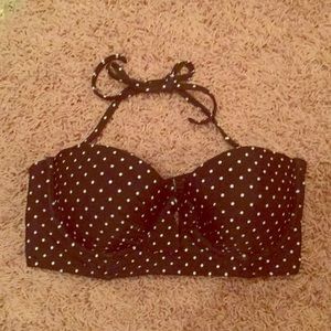 Polka dot swim suit top